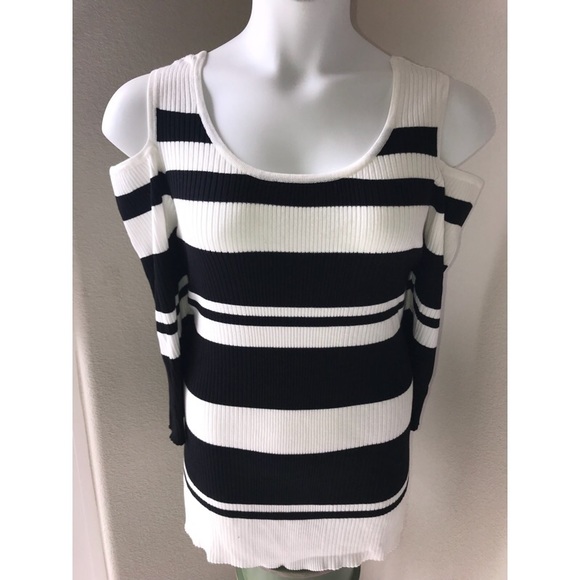 Torrid Sweaters - Torrid Cold Shoulder Ribbed Striped Sweater 3X NWT